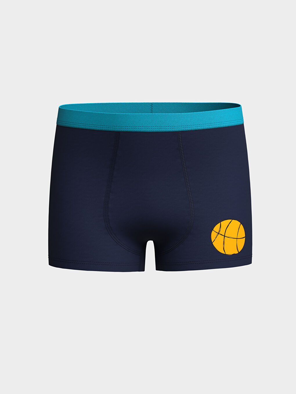 Mavi Baskılı Pamuklu Erkek Çocuk Boxer 3'lü-3