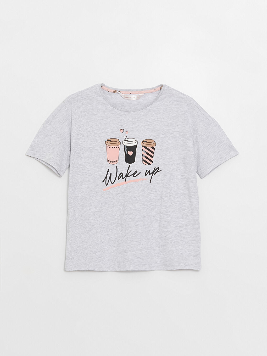 Crew Neck Printed Short Sleeve Women's Short Pyjamas Set-6