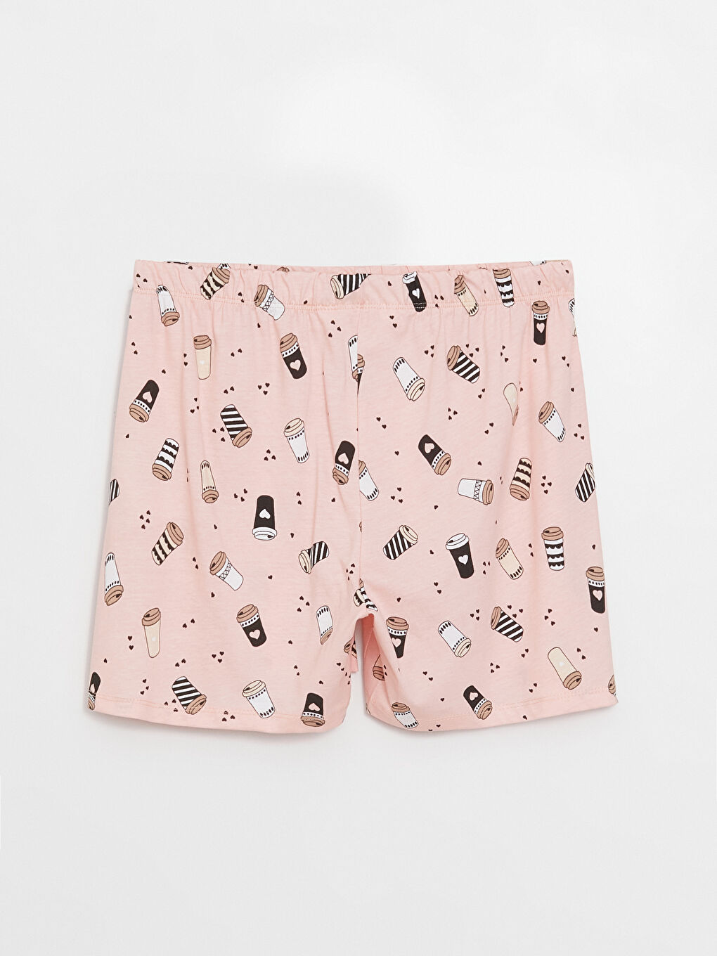 Crew Neck Printed Short Sleeve Women's Short Pyjamas Set-9