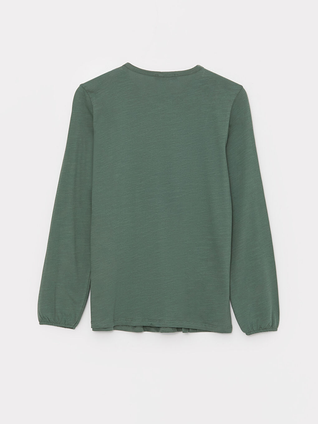 بلوزة كم طويل مطرزة بياقة دائرية للسيدات-6