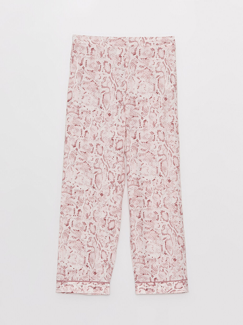 Ekru Petite Gömlek Yaka Desenli Uzun Kollu Kadın Pijama Takımı-9