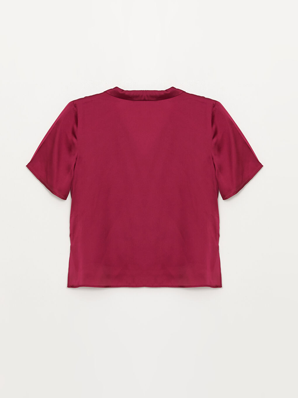 Set de pijama cu guler de cămașă, simplu, mânecă scurtă, pentru femei-7