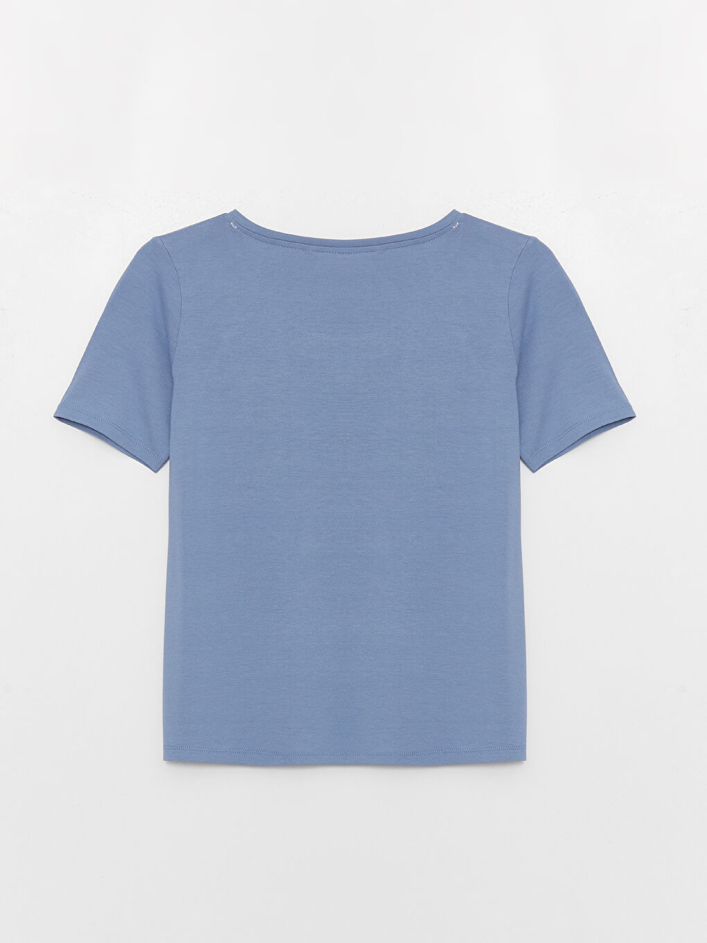 طقم بيجامة بياقة دائرية كم قصير مطبوع للسيدات-7