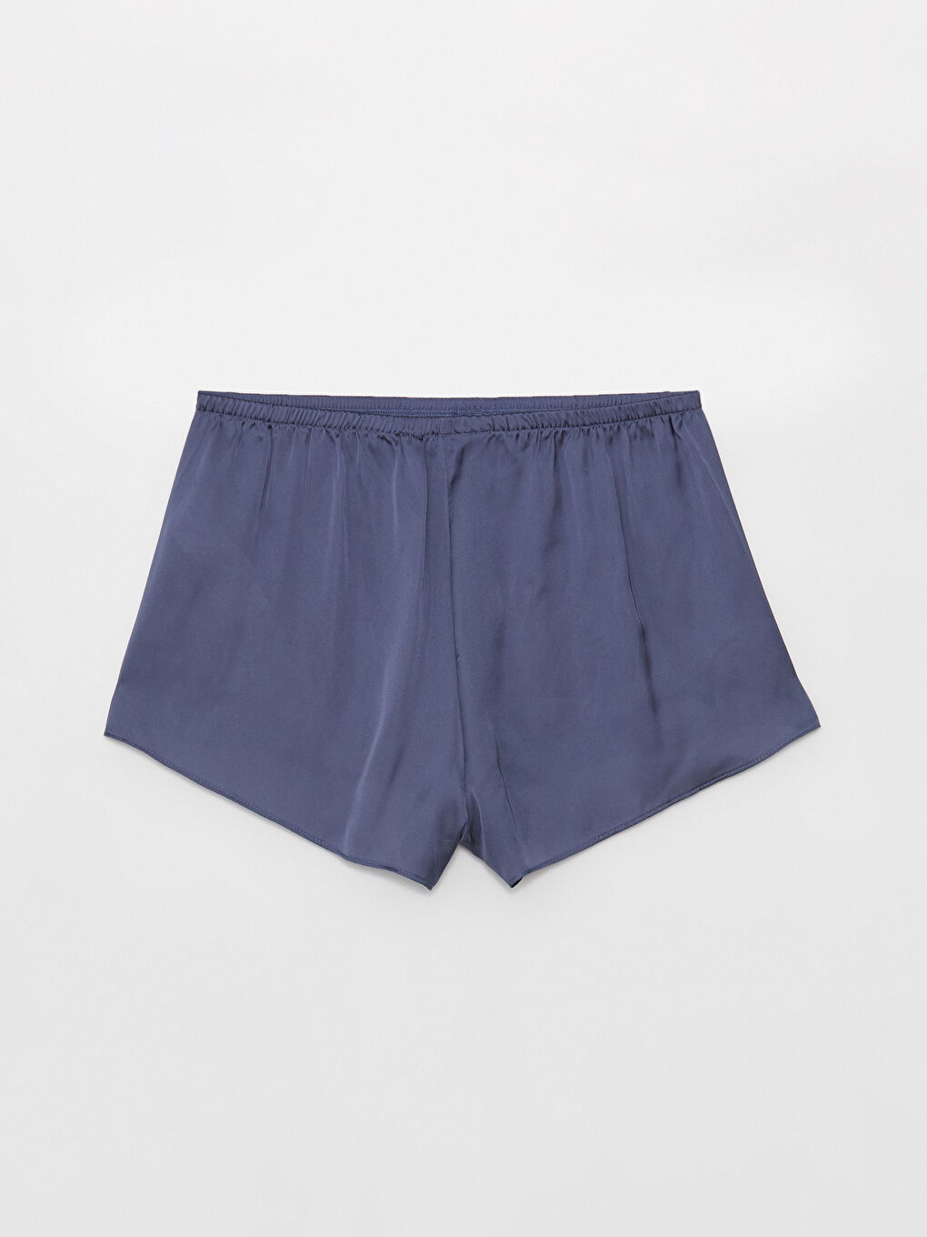 V-Neck Lace Detailed Strappy Satin Women's Short Pyjama Set-4