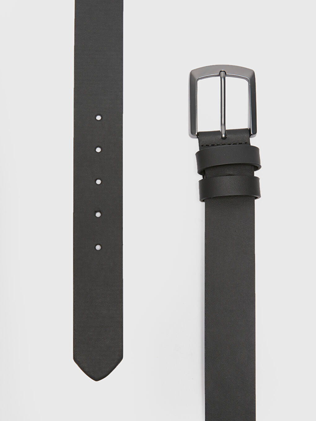 LCW ACCESSORIES Siyah Deri Görünümlü Erkek Kemer - 2