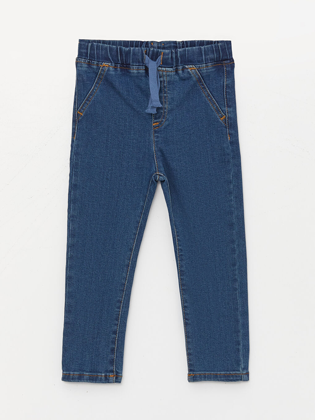 LCW baby Orta İndigo Rodeo Beli Lastikli Erkek Bebek Jean Pantolon - 1