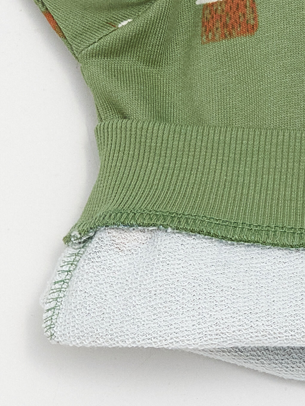 Yeşil Bisiklet Yaka Uzun Kollu Baskılı Erkek Bebek Sweatshirt ve Eşofman Alt 2'li Takım-6