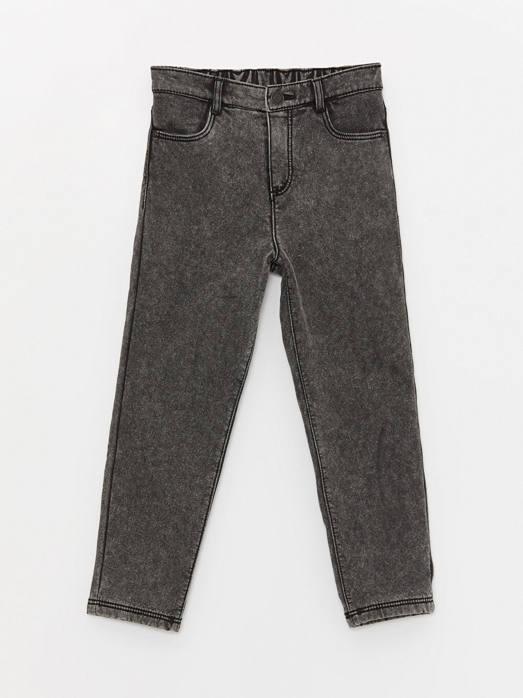 LCW Kids Mom Fit Fleece-Lined Girl's Jeans -W39180Z4-SHP