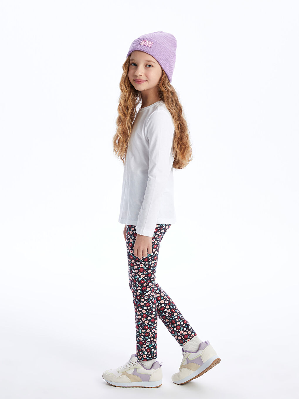 LCW Kids Girls' Leggings with Elasticated Waist -W39230Z4-LQ9