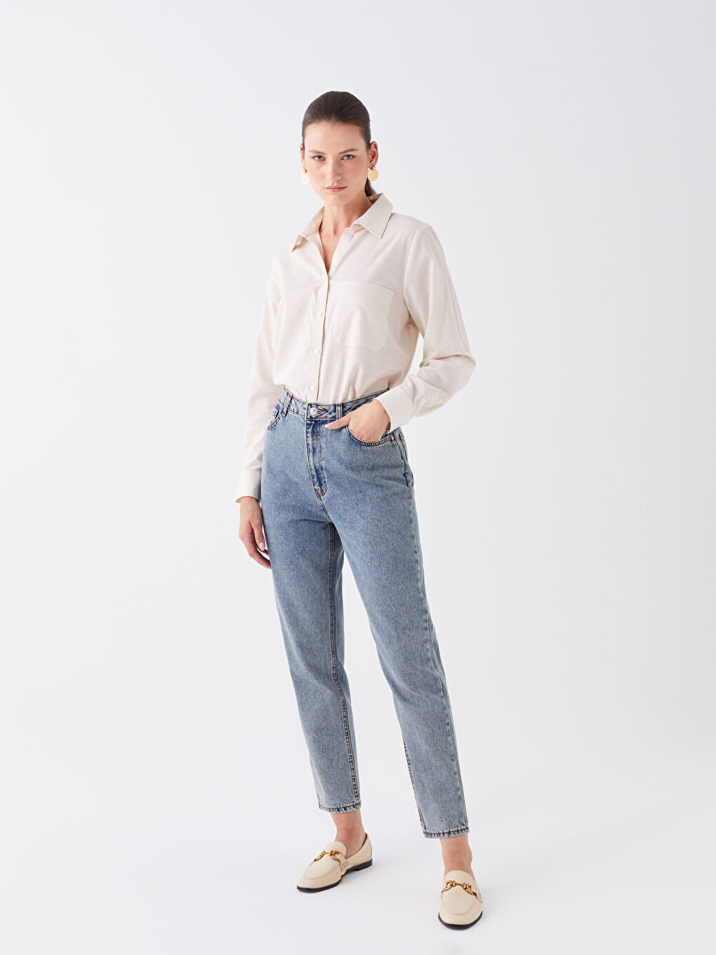 İndigo Slim Fit Kadın Jean Pantolon