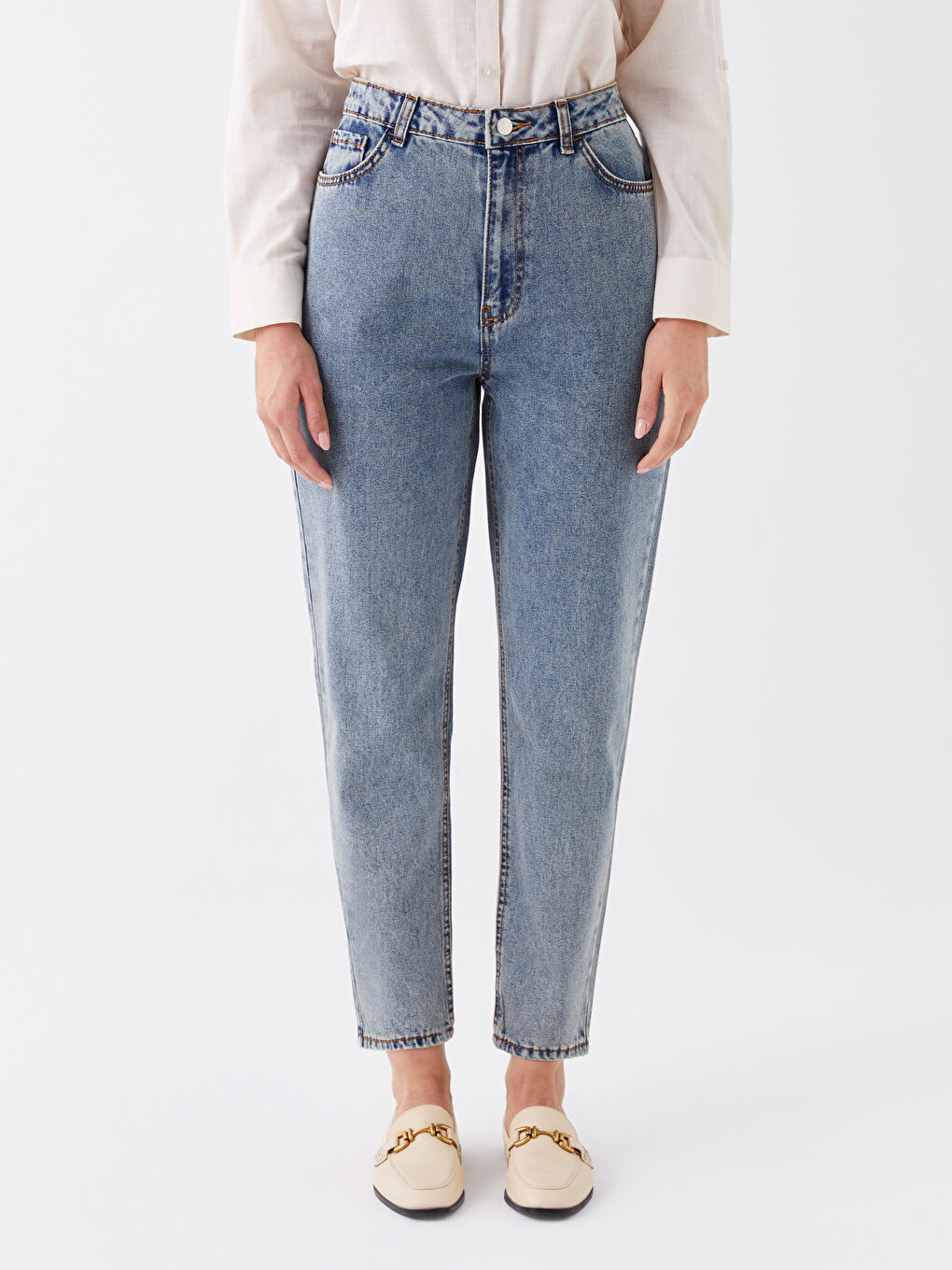 İndigo Slim Fit Kadın Jean Pantolon-2