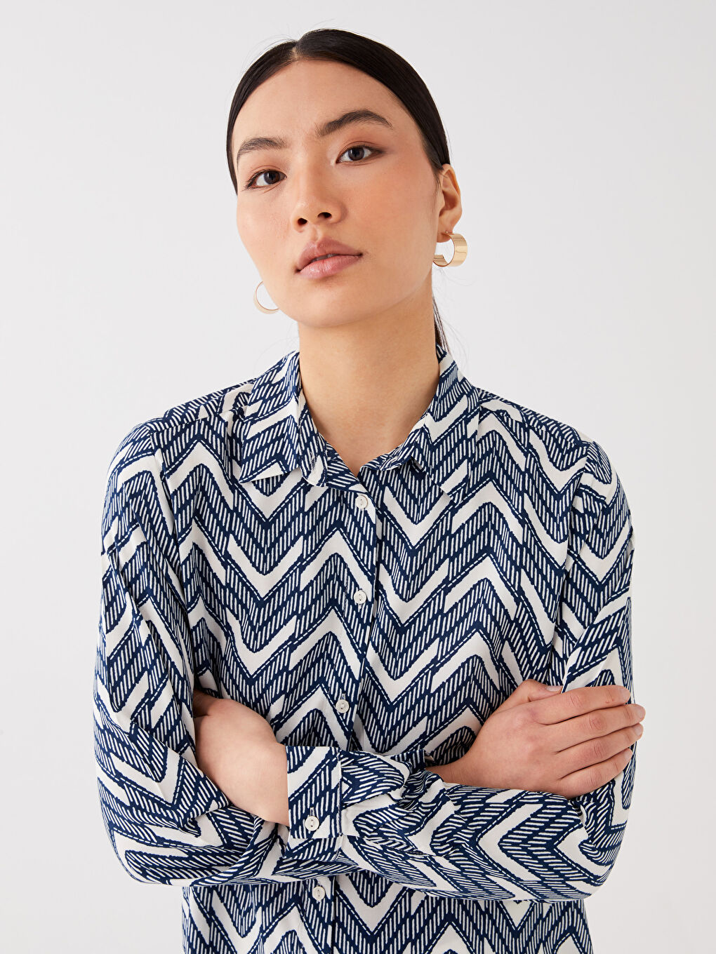 Patterned Women's Shirt Tunic