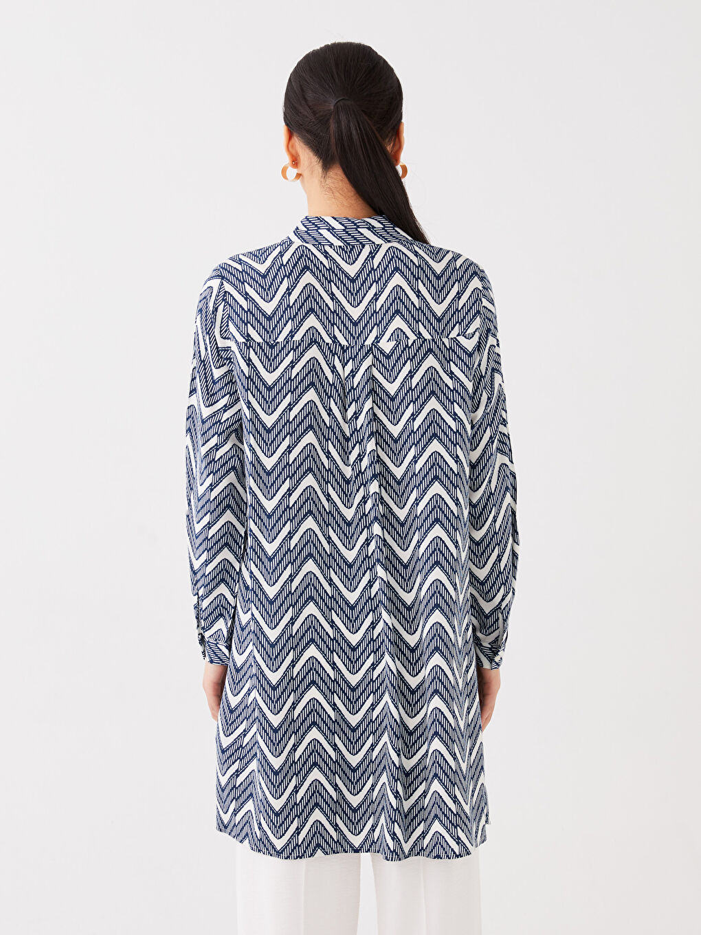 Patterned Women's Shirt Tunic-4