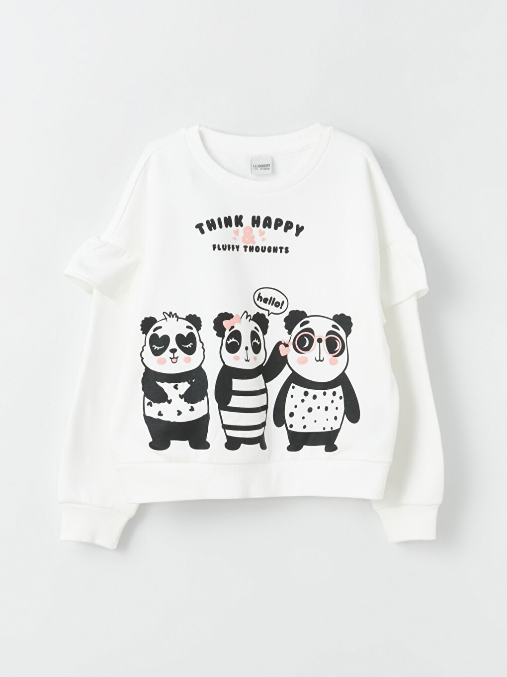 LCW Kids Crew Neck Printed Long Sleeve Girls' Sweatshirt -W39306Z4-FEW