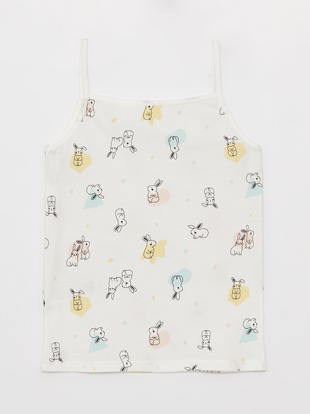 Квадратно деколте с презрамки отпечатана жилетка за момичета 2 опаковки-4