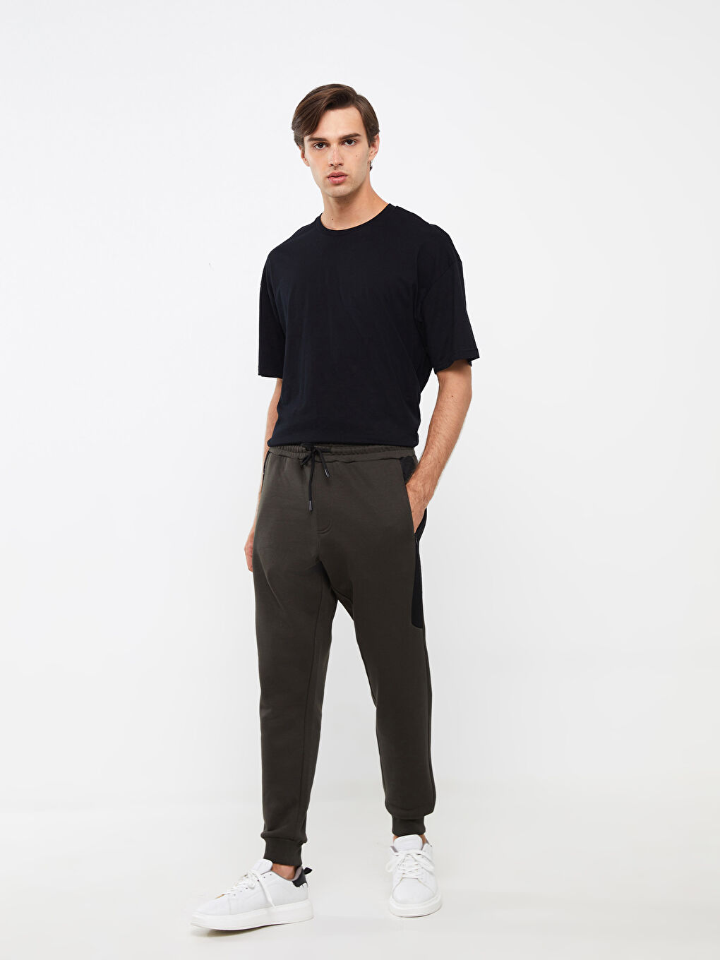 Slim Fit Men's Thick Jogger Sweatpants -W39369Z8-HCM