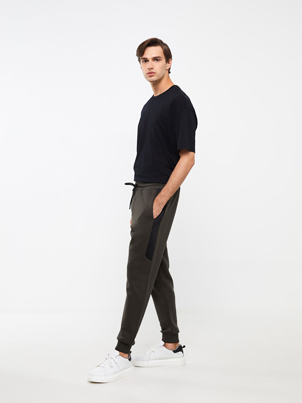 Slim Fit Men's Thick Jogger Sweatpants -W39369Z8-HCM