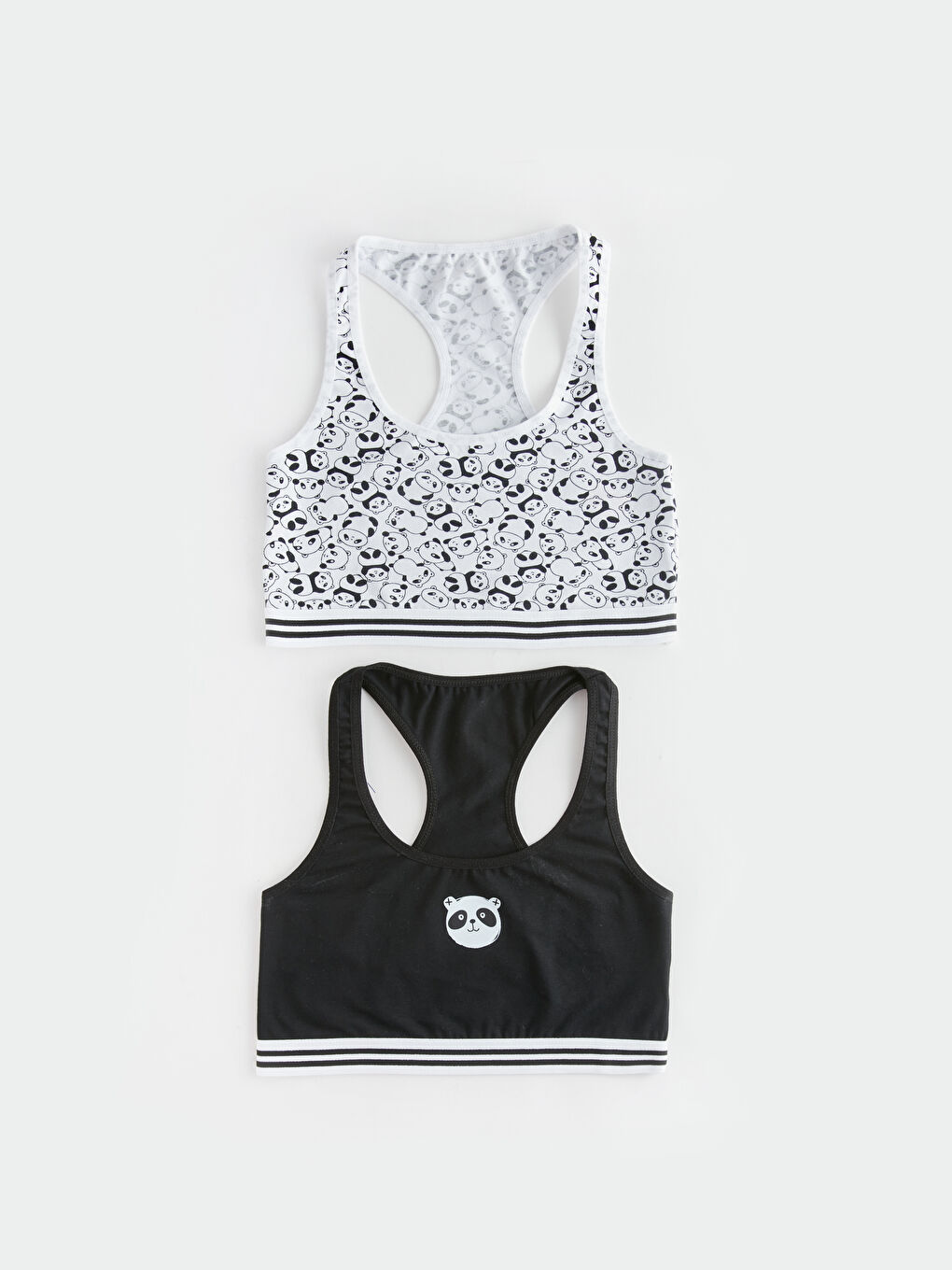 Siyah Baskılı Kız Çocuk Büstiyer 2'li