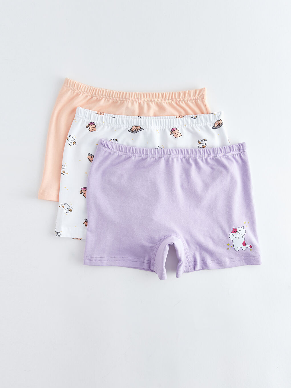 Lot de 3 Boxers en Coton Imprimé pour Filles