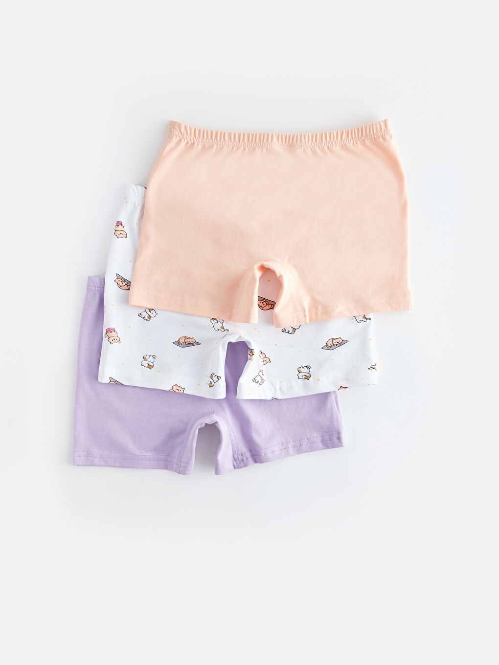 Lot de 3 Boxers en Coton Imprimé pour Filles-1