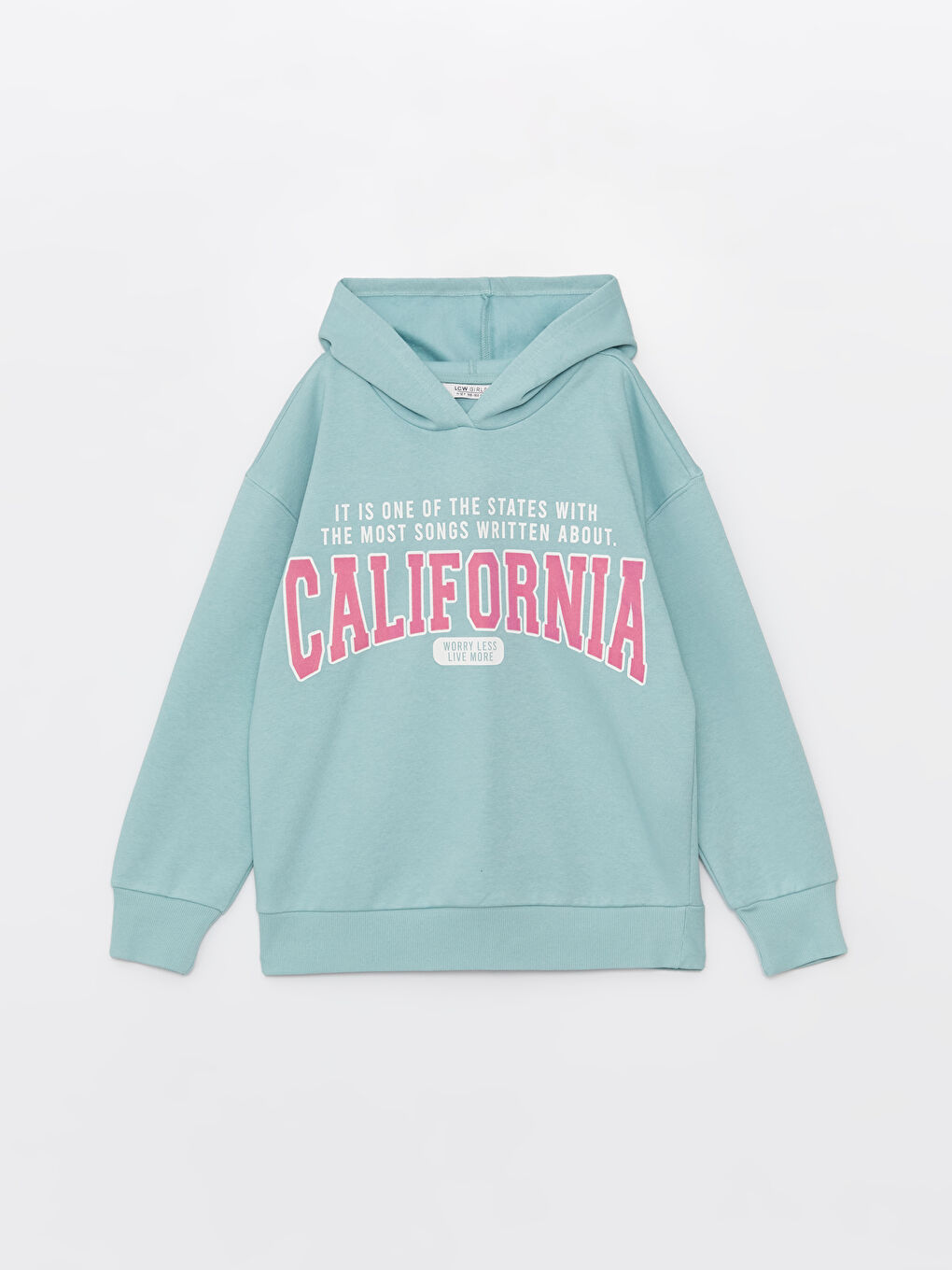 هودي للبنات بأكمام طويلة مطبوع