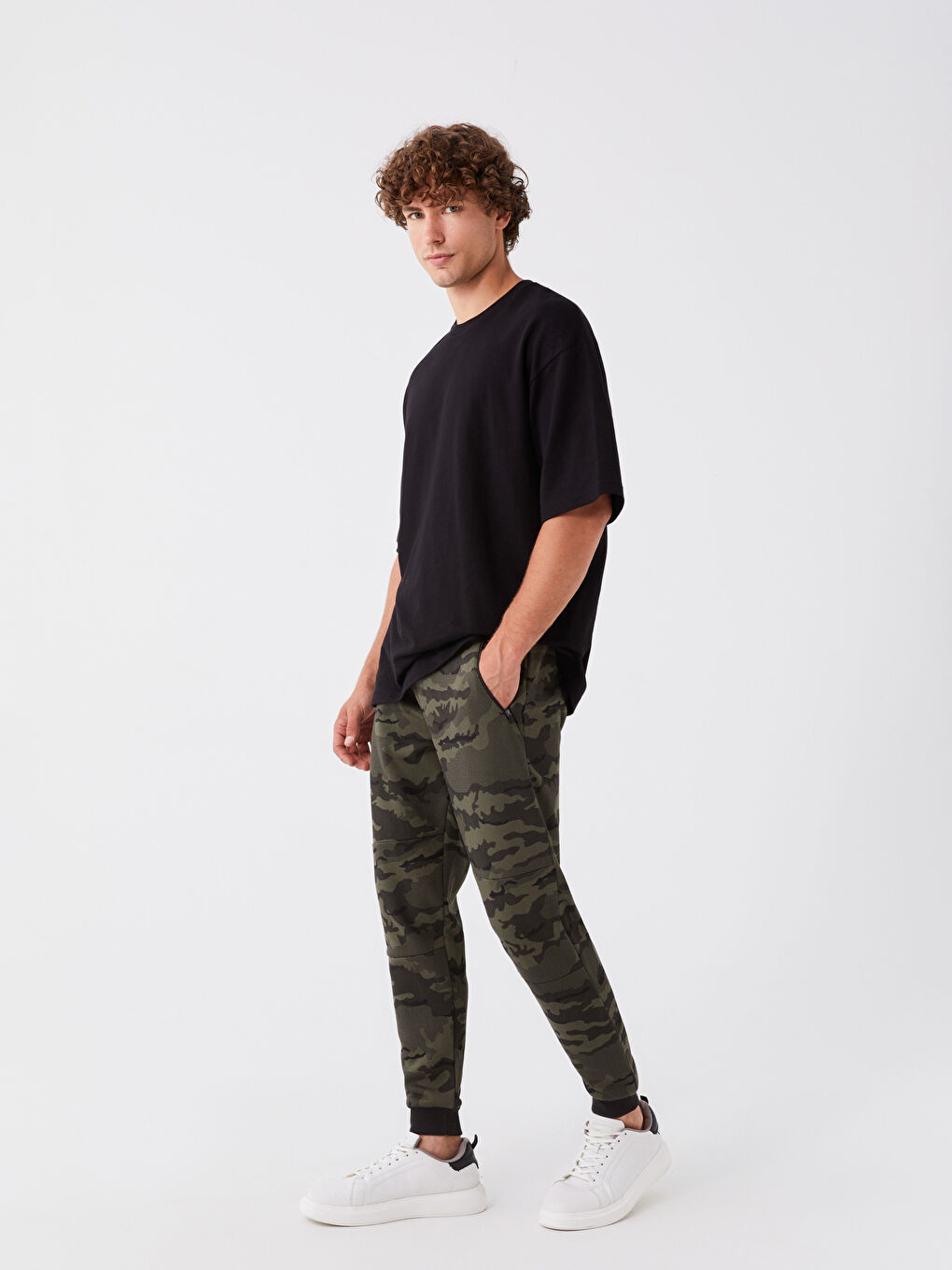 Haki Slim Fit Erkek Kalın Jogger Eşofman Altı