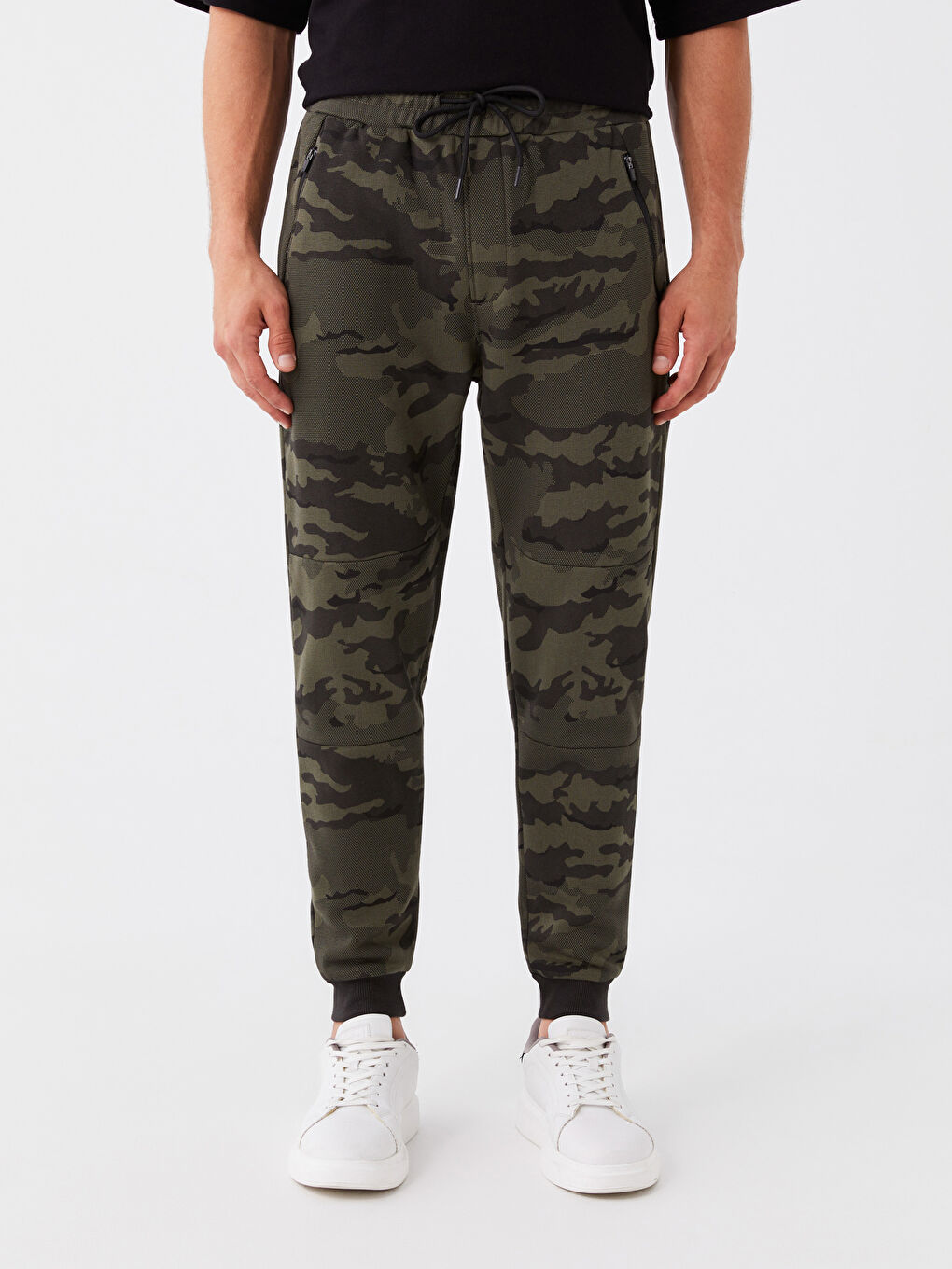 Haki Slim Fit Erkek Kalın Jogger Eşofman Altı-2