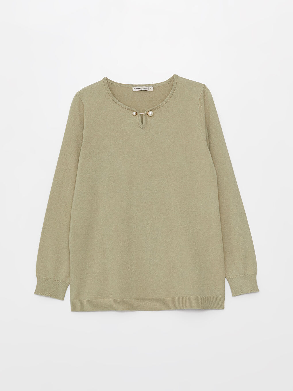 LCW Grace Crew Neck Plain Long Sleeve Women's Knitwear Sweater -W39485Z8-G2U
