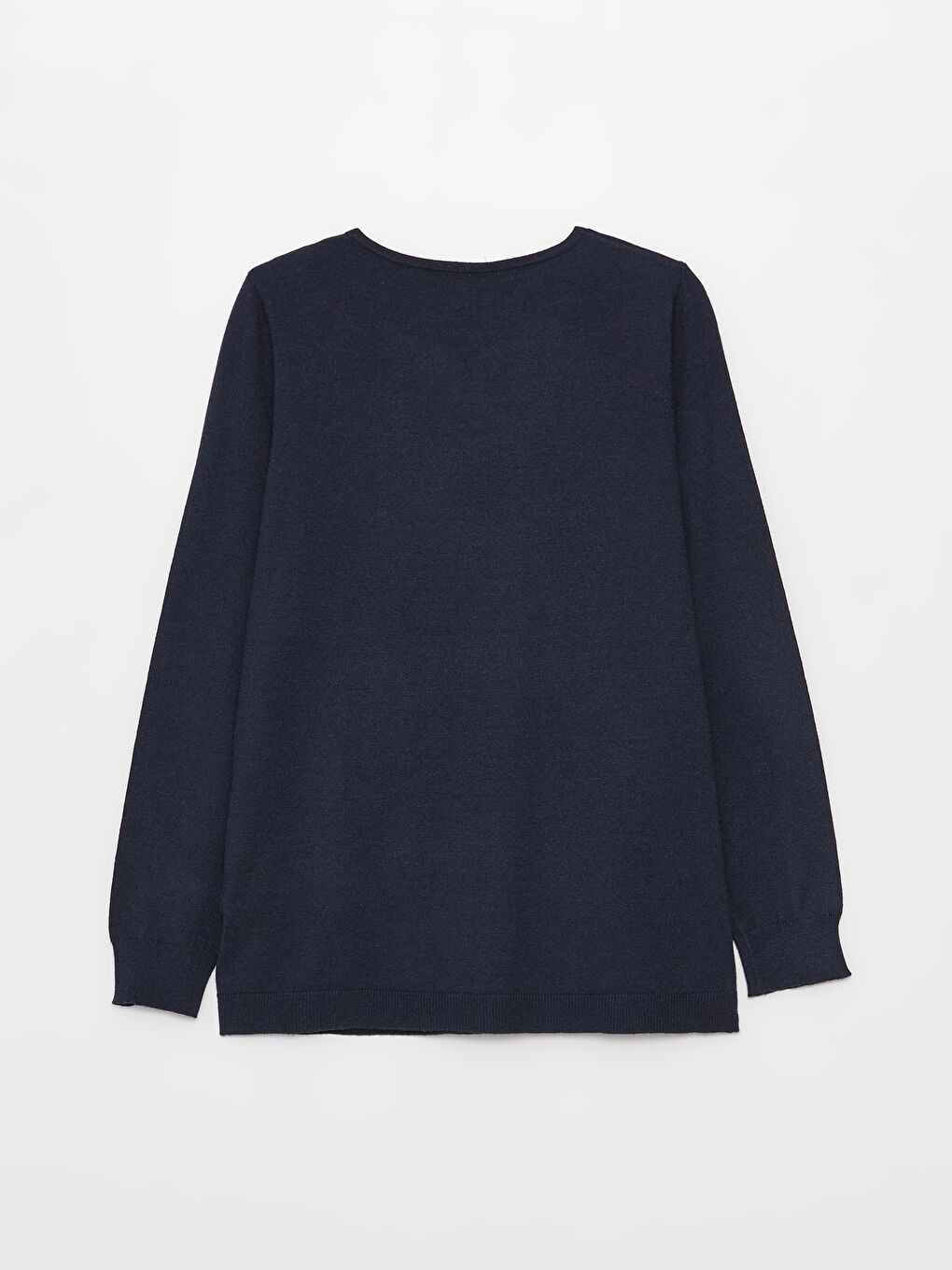 سترة تريكو سادة بياقة دائرية وأكمام طويلة للسيدات-6