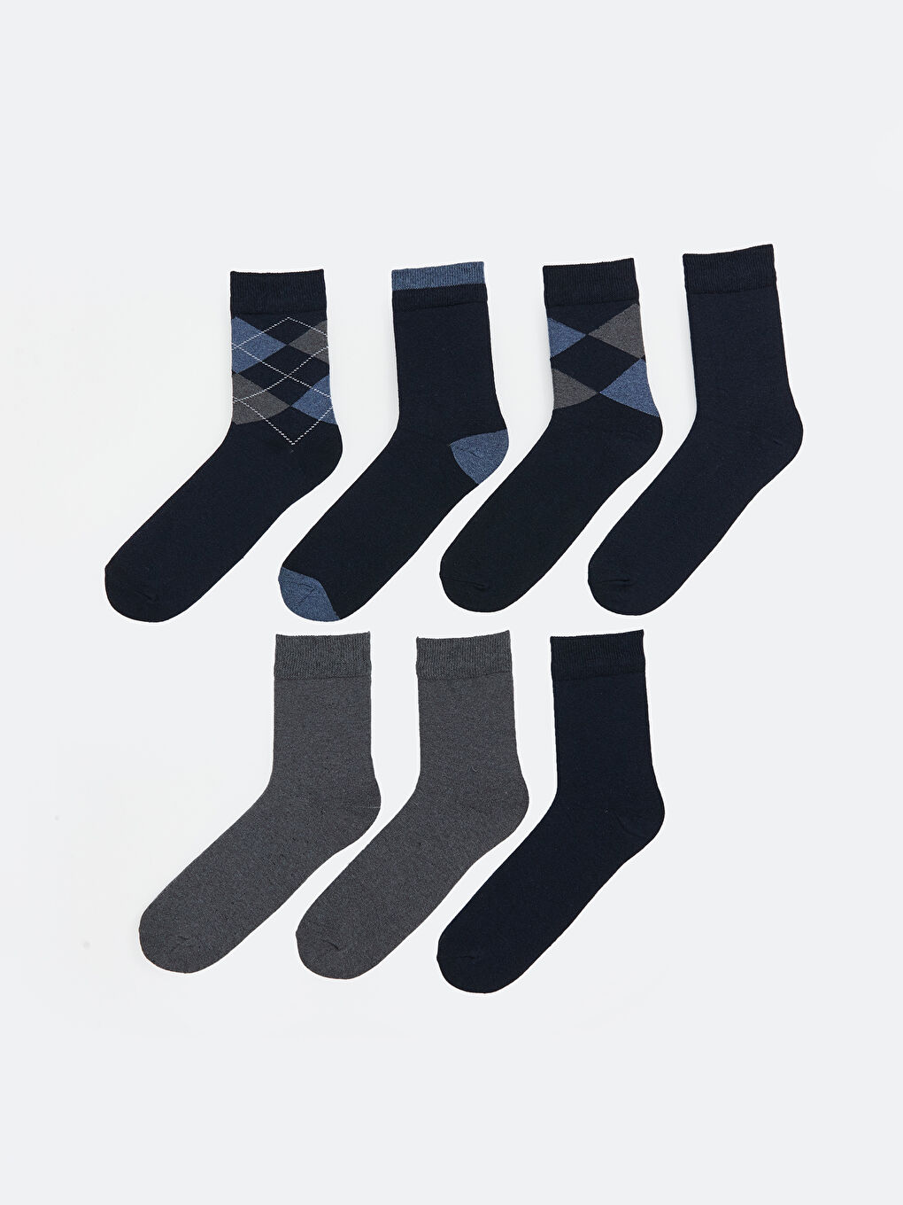 Karışık Desenli Erkek Soket Çorap 7'li