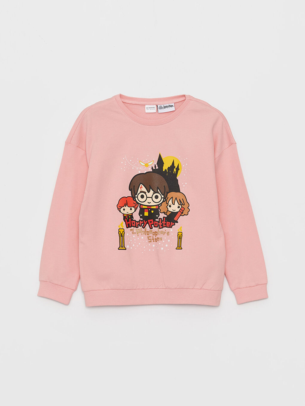 Set Pijama Fată Mânecă Lungă Imprimat Harry Potter Guler Rotund-1