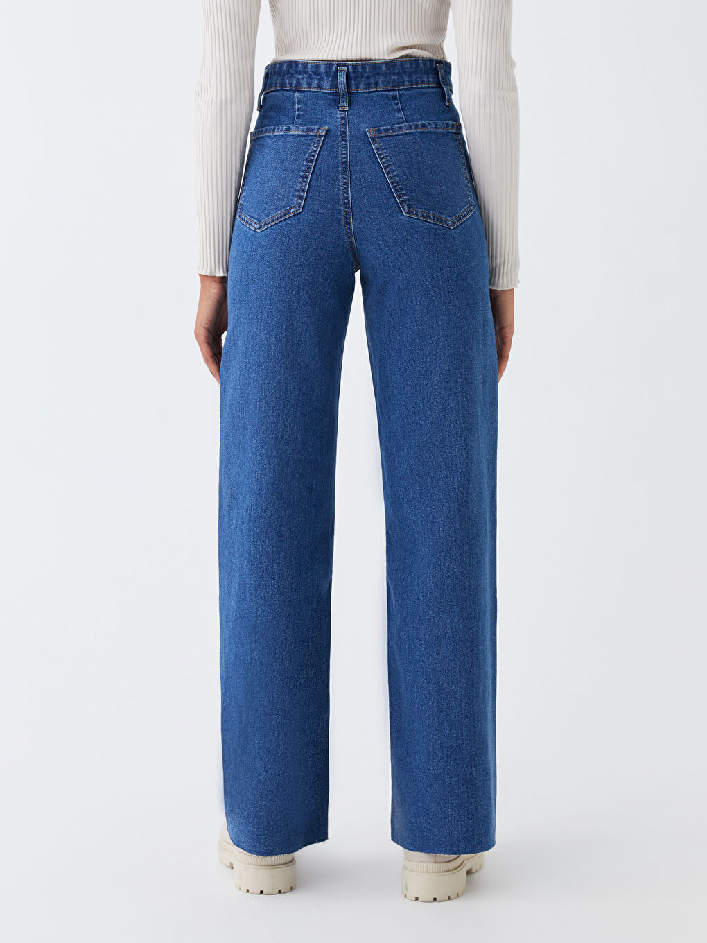 LCW Jeans Yüksek Bel Wideleg Kadın Jean Pantolon -W39510Z8-507