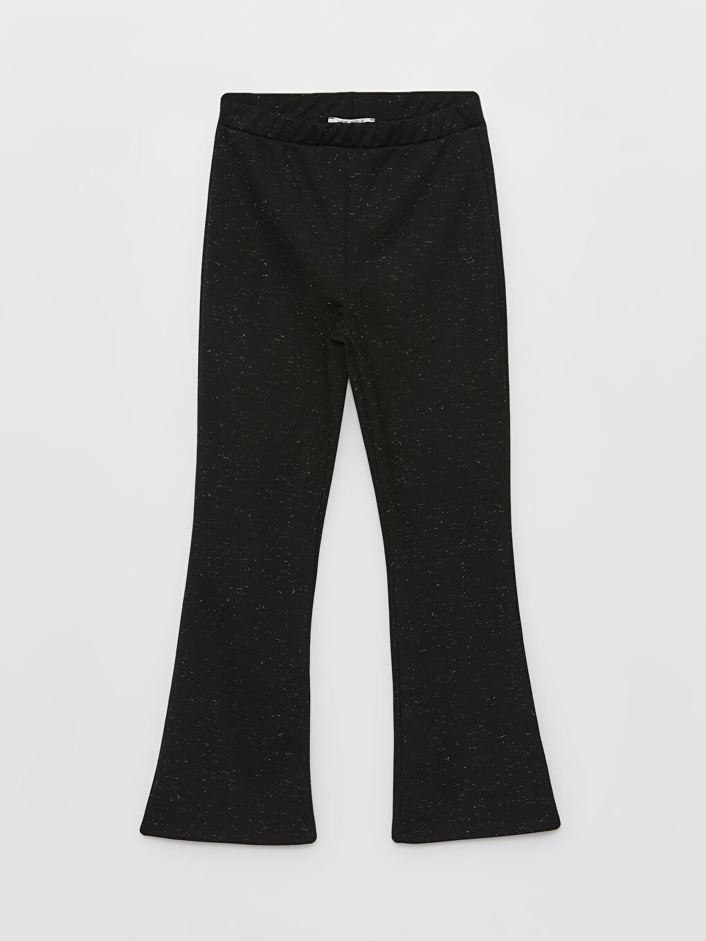 Siyah Beli Lastikli İspanyol Paça Kız Çocuk Tayt