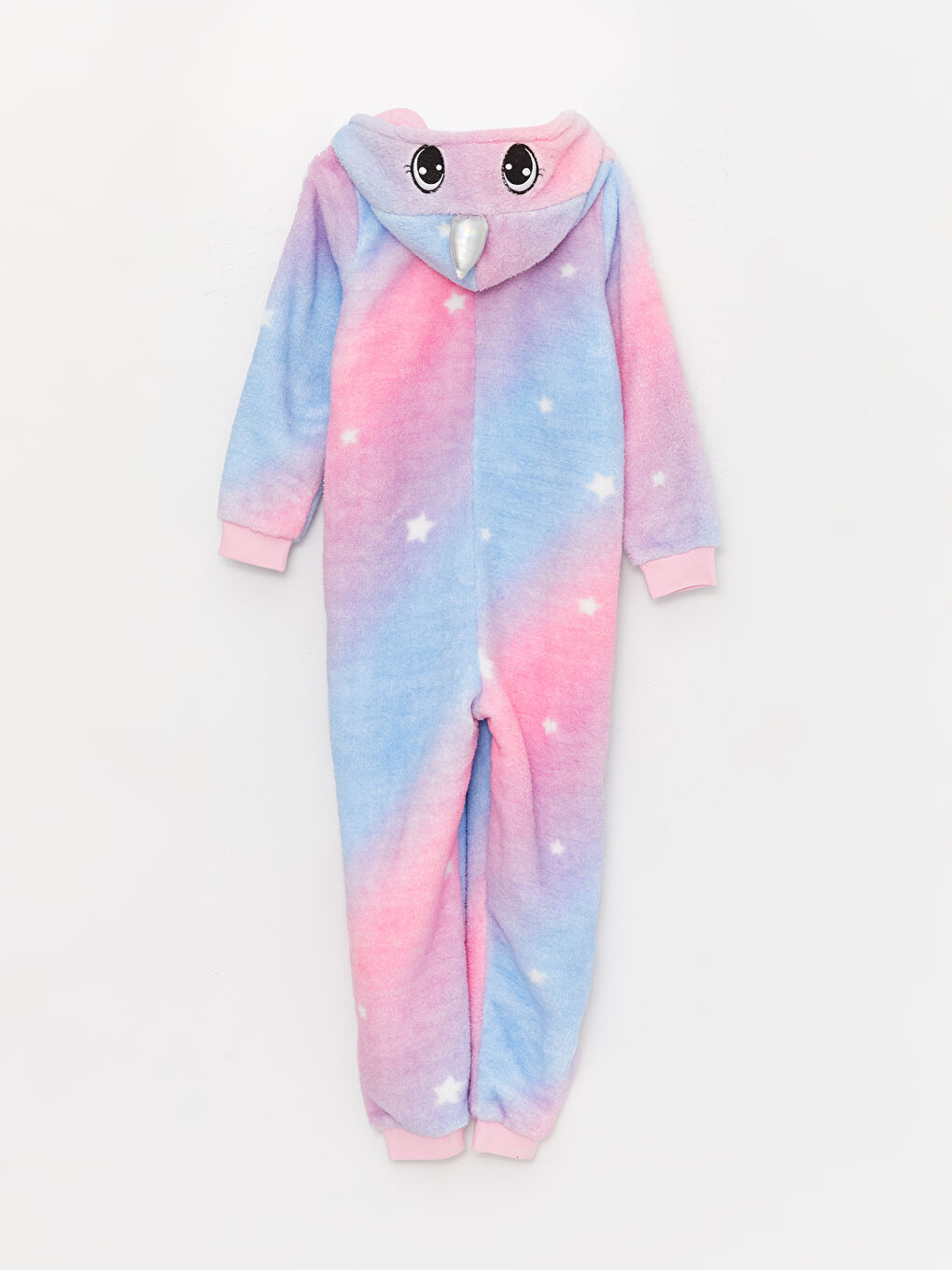 Hooded Patterned Long Sleeve Plush Girl Sleeping Bag-1