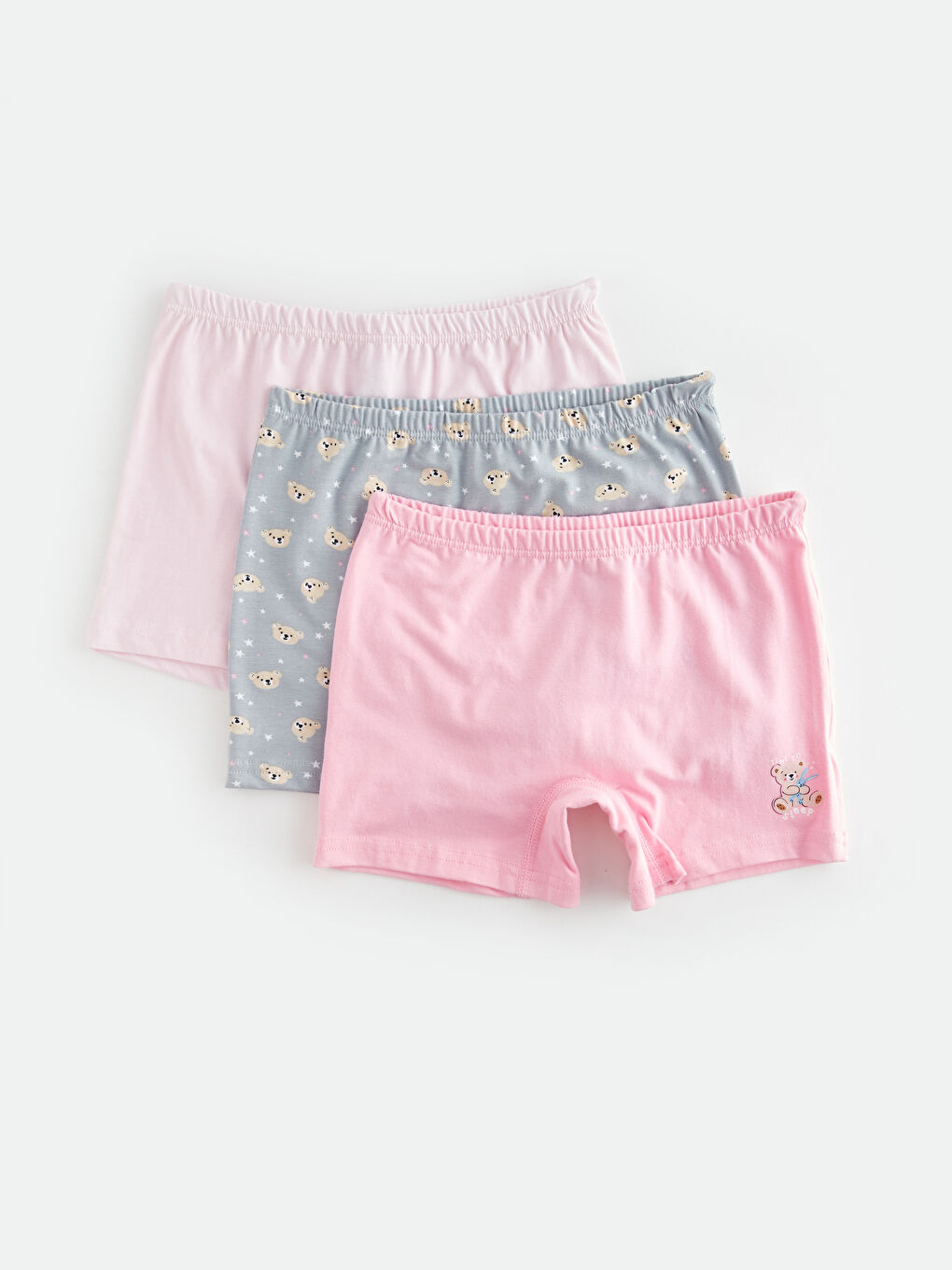 LCW Kids Printed Cotton Girls' Boxer 3-pack -W39557Z4-QY8