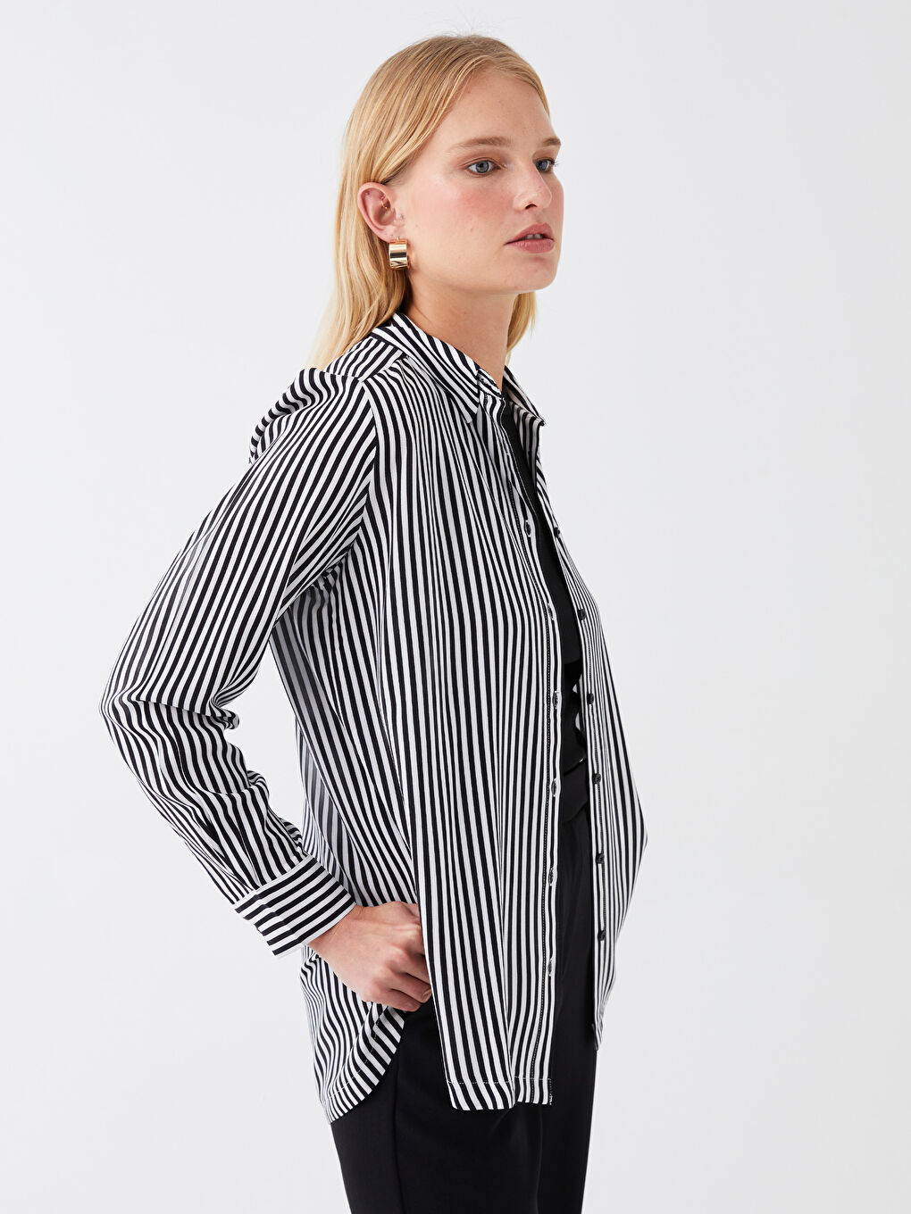 Striped Long Sleeve Women's Shirt