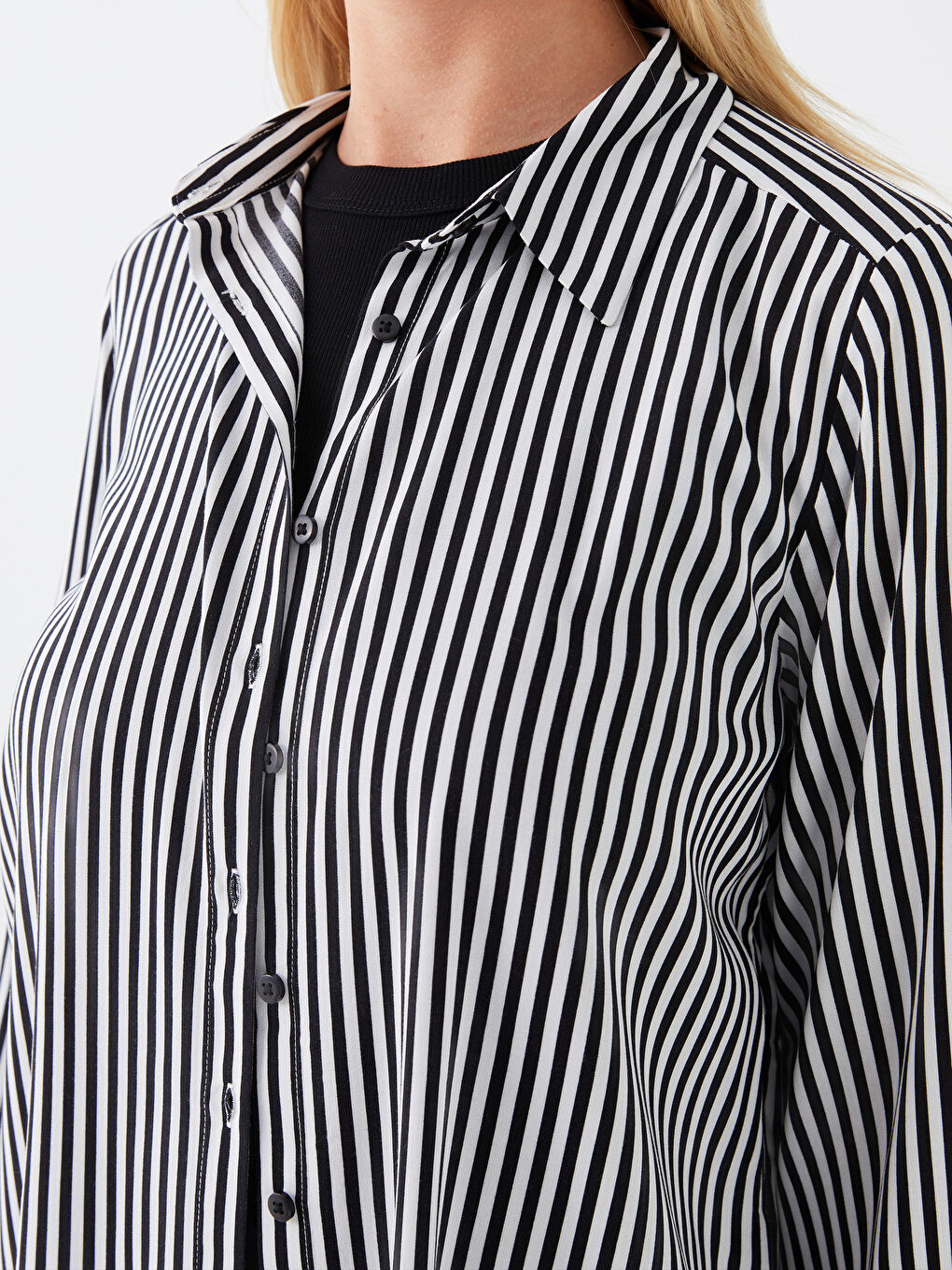 Striped Long Sleeve Women's Shirt-3