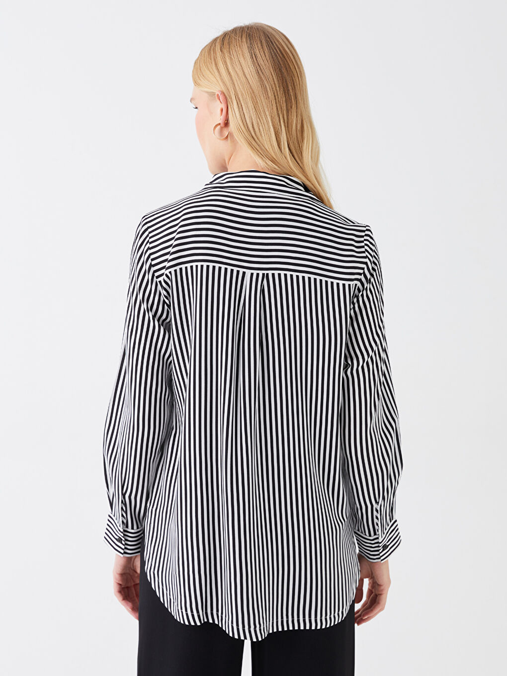 Striped Long Sleeve Women's Shirt-4