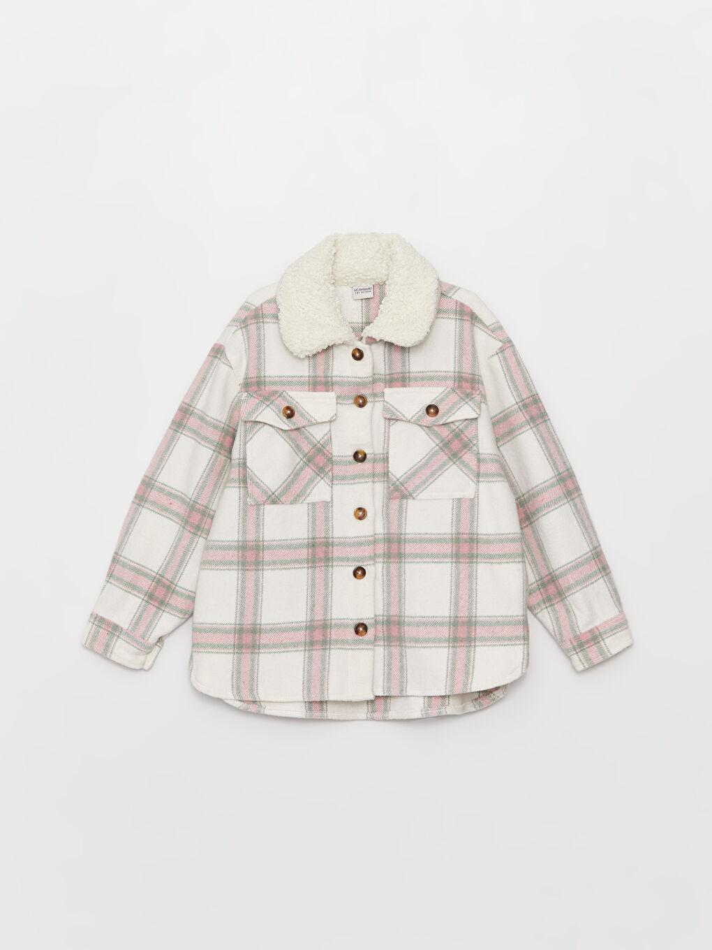 Plaid Long Sleeve Girls' Shirt Jacket