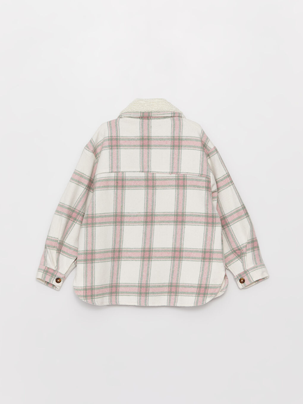 Plaid Long Sleeve Girls' Shirt Jacket-1