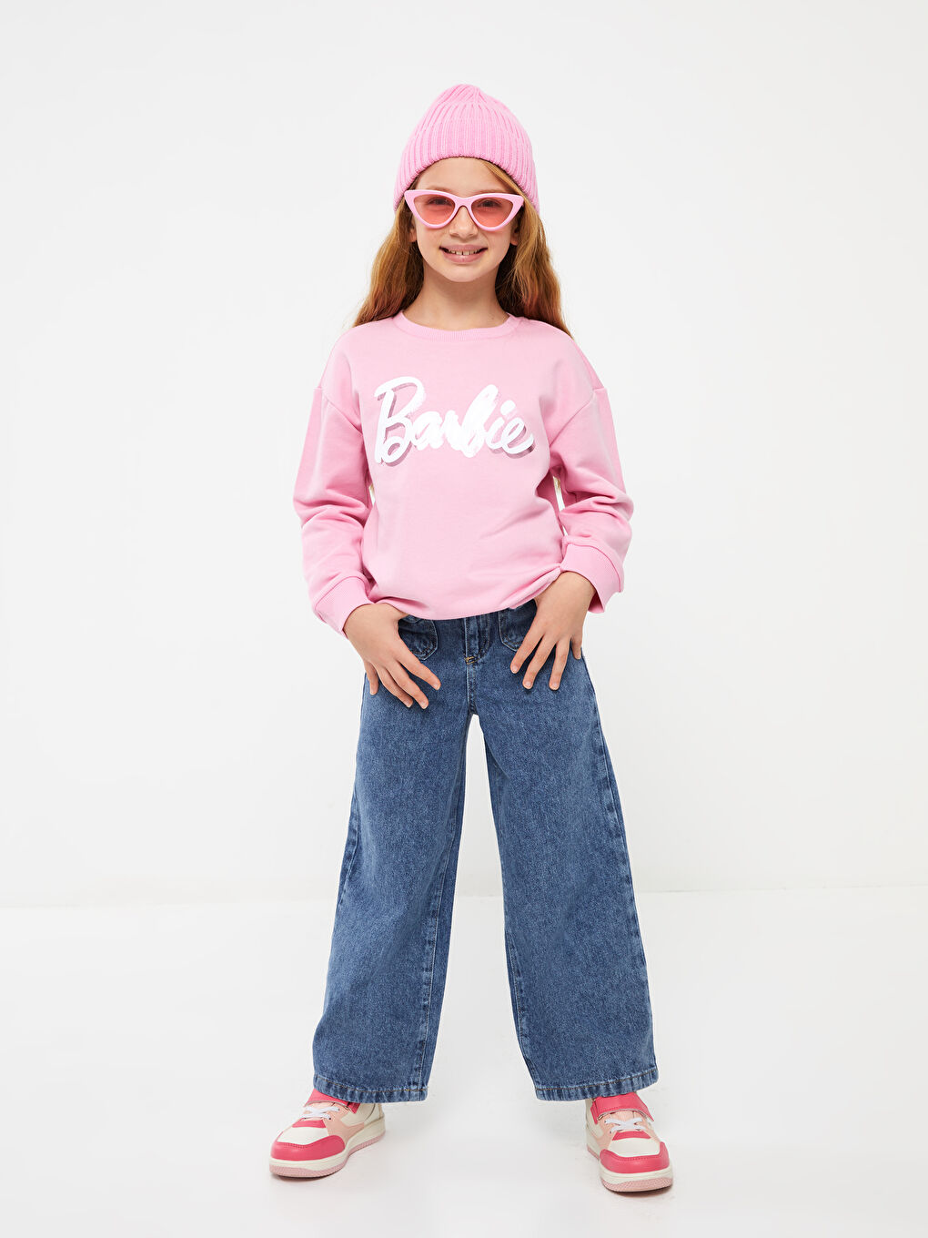 LCW Kids Farmerke širokih nogavica za devojčice -W39576Z4-SHK