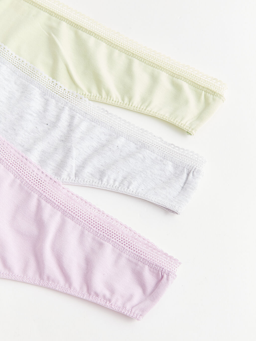 Lila Düz Tanga Külot 3'lü Paket-2
