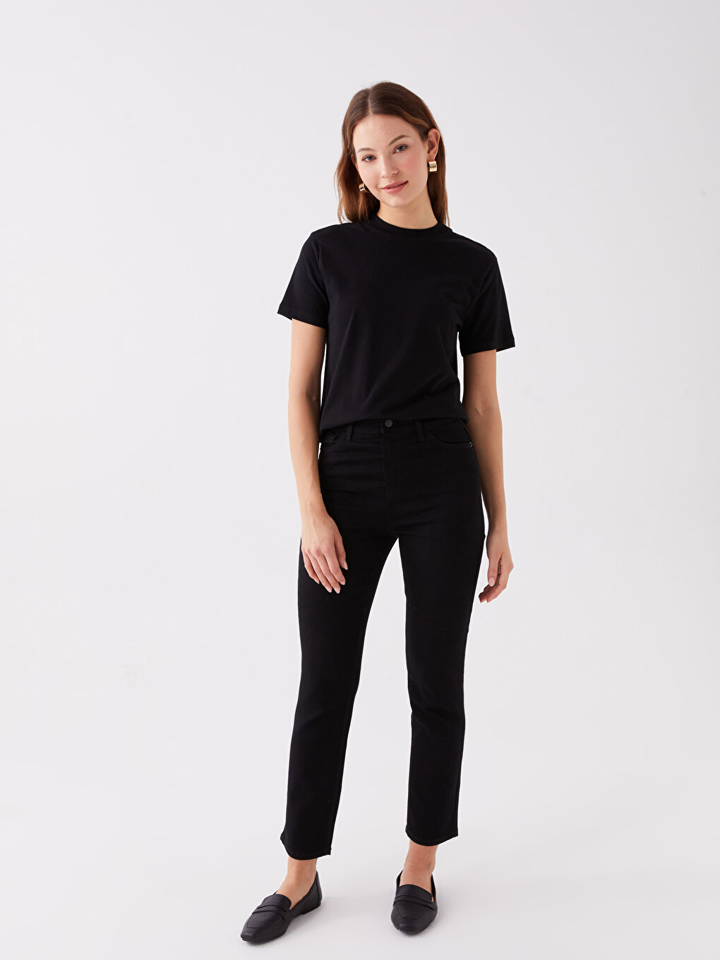 Әйелдерге арналған тар пішімді джинс шалбар-1