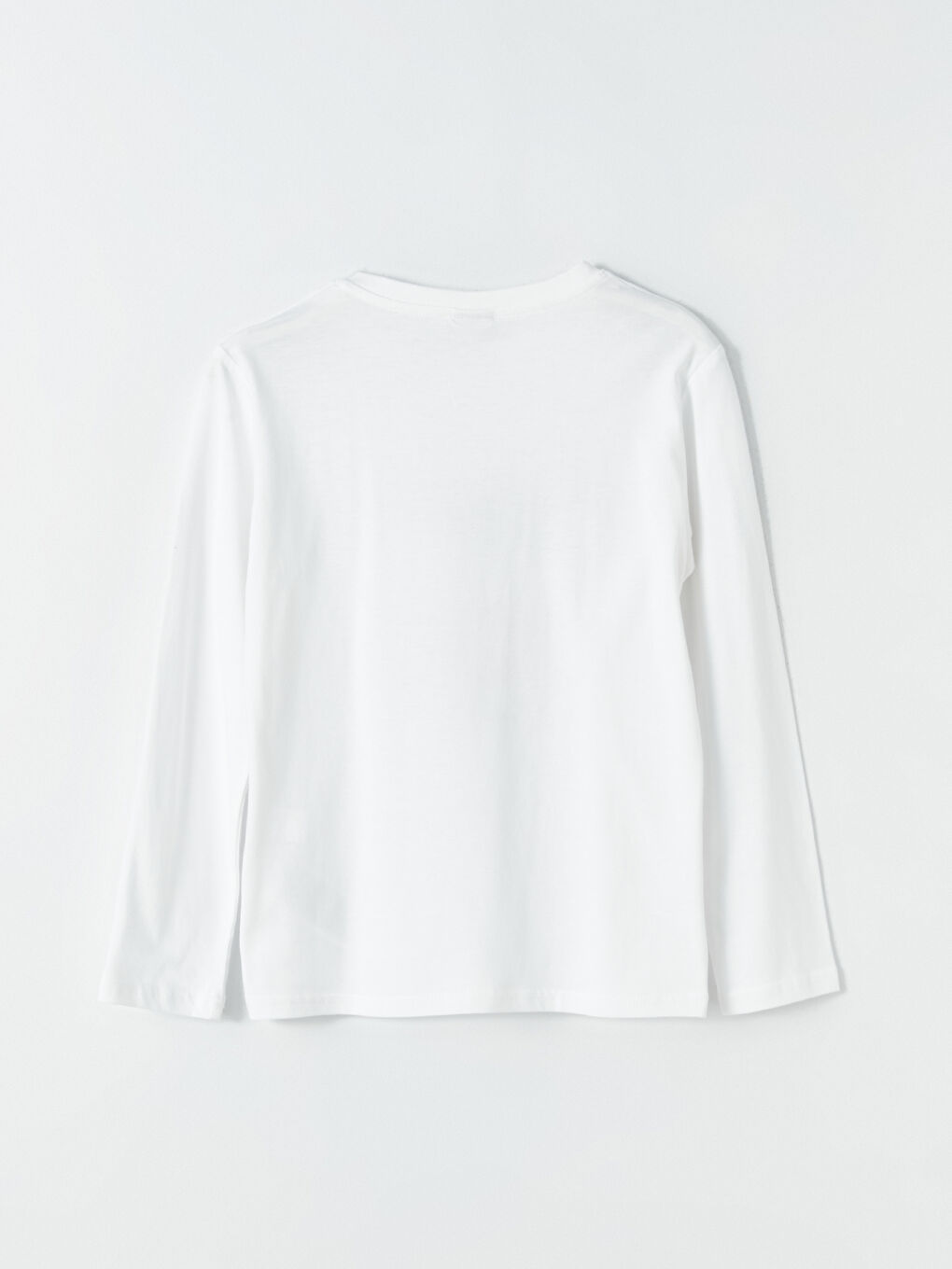 Beyaz Bisiklet Yaka Atatürk Baskılı Uzun Kollu Erkek Çocuk Tişört-5