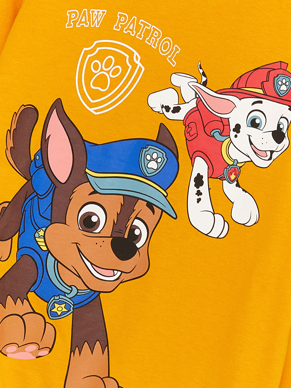 LCW Kids Sarı Bisiklet Yaka Paw Patrol Baskılı Uzun Kollu Erkek Çocuk Tişört - 5