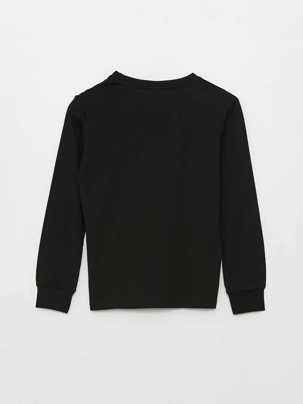 Siyah Bisiklet Yaka Atatürk Baskılı Uzun Kollu Erkek Çocuk Tişört-3