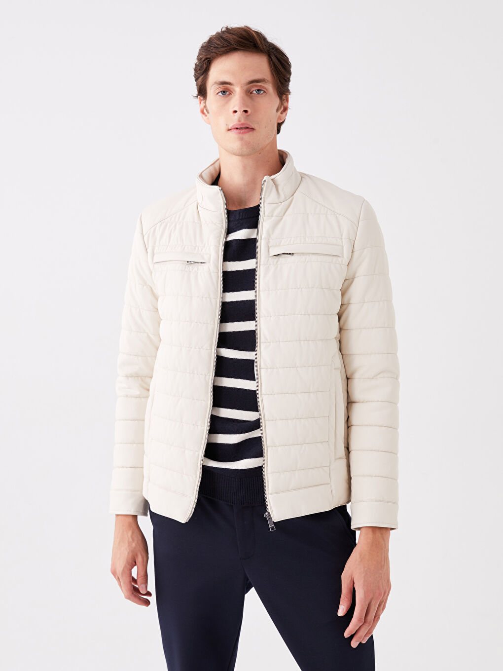 Standard Fit Funnel Neck Men's Puffer Coat