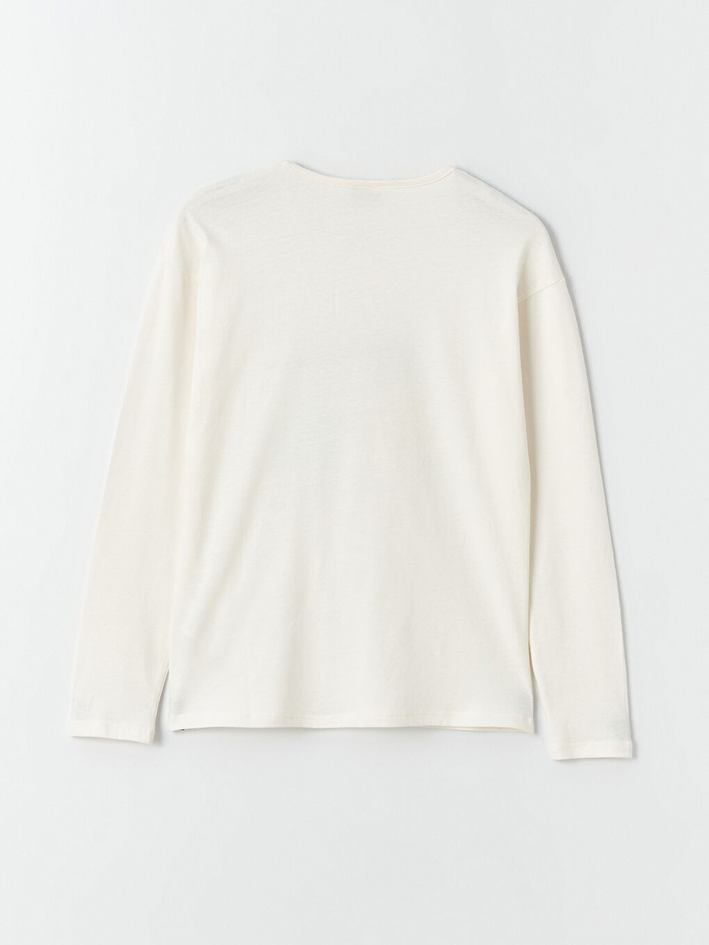 Crew Neck Printed Long Sleeve Girls' T-Shirt-2
