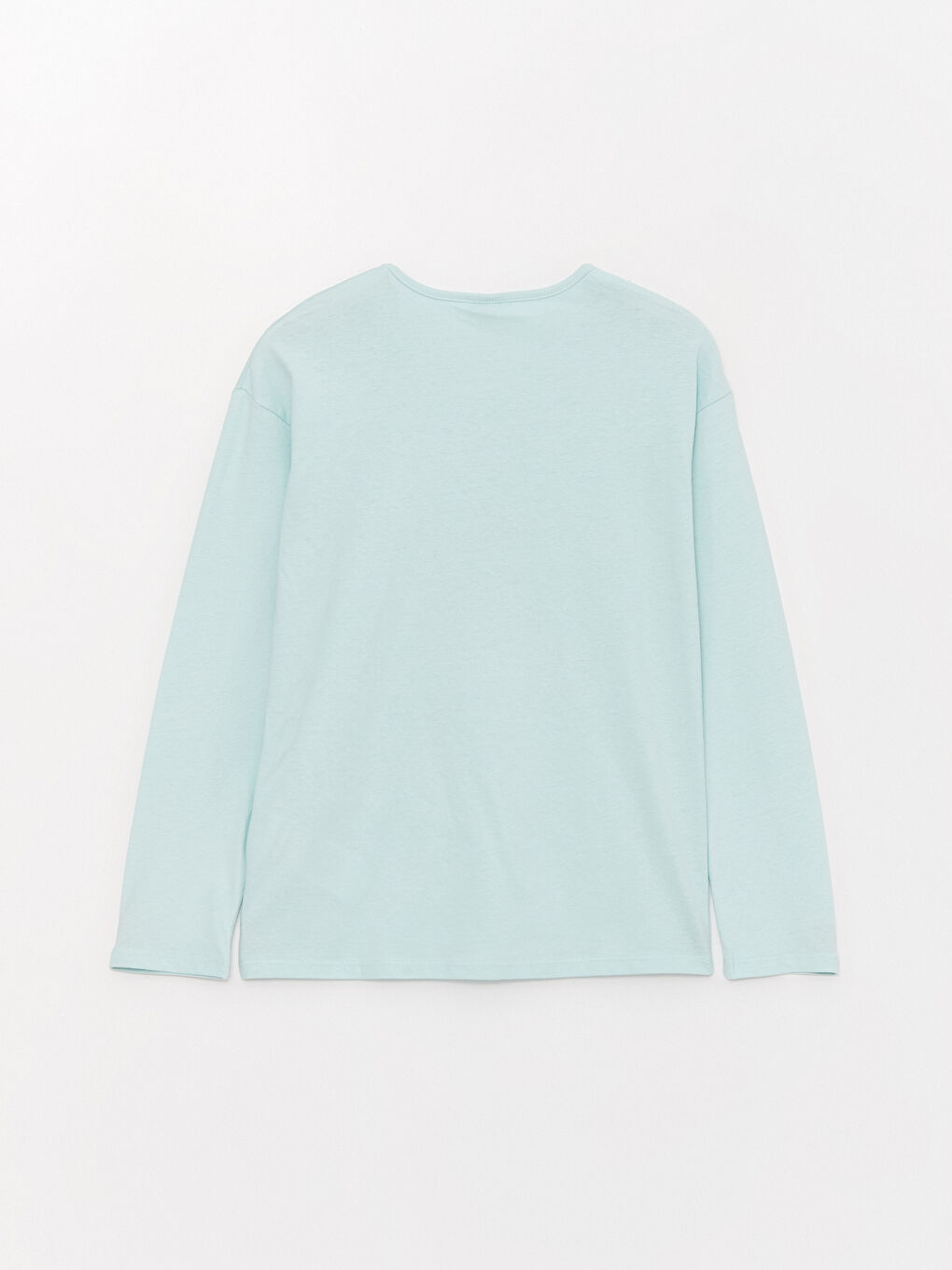 Crew Neck Printed Long Sleeve Girls' T-Shirt-2