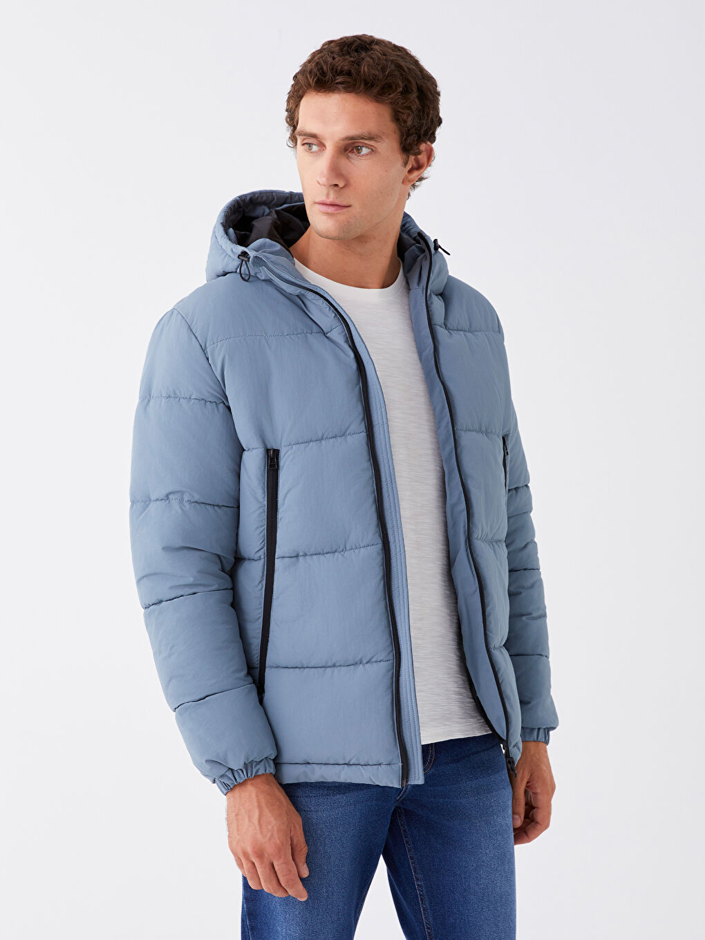LCW Casual Relaxed Fit Hooded Men's Puffer Coat -W39775Z8-QJ0
